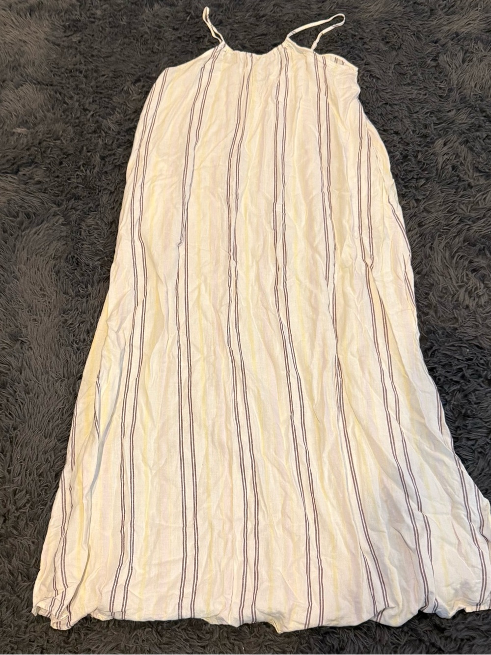 a new day Cream Maxi Dress with Black Stripes